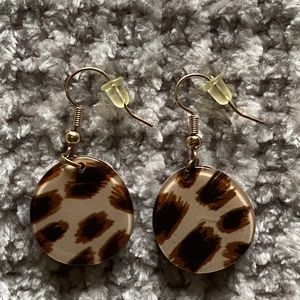 Cheetah print earrings